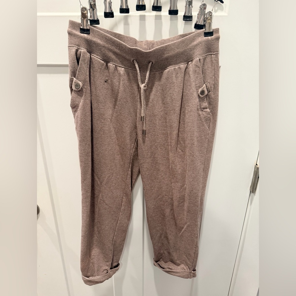 Banana Republic Lounge Pants Womens Small Taupe Drawstring Soft Knit Casual